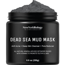 New York Biology Dead Sea Mud for Face and Body - Spa Quality Pore Reducer for Acne, Blackheads and Oily Skin, Natural Skincare for Women, Men -