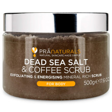 PraNaturals Dead Sea Salt Body Scrub 500G ? Hydrating & Moisturising, Natural Oils & Minerals, Exfoliating, Softening & Nourishing, All Skin Types, No