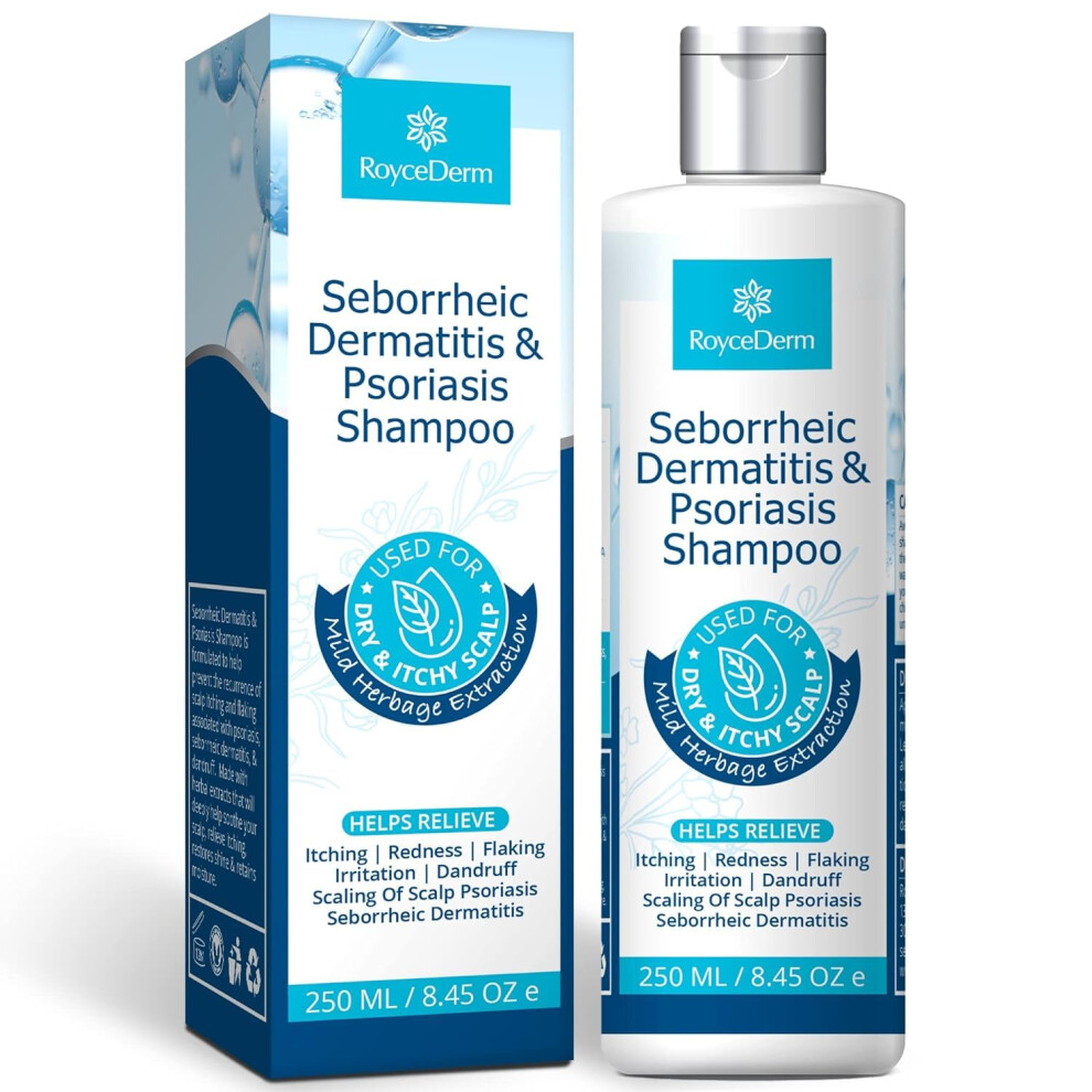 Roycederm Seborrheic Dermatitis Shampoo, Psoriasis Shampoo, Dandruff Shampoo, For Scalp Psoriasis, Seborrheic Dermatitis, Dry Itchy Scalp, Dandruff