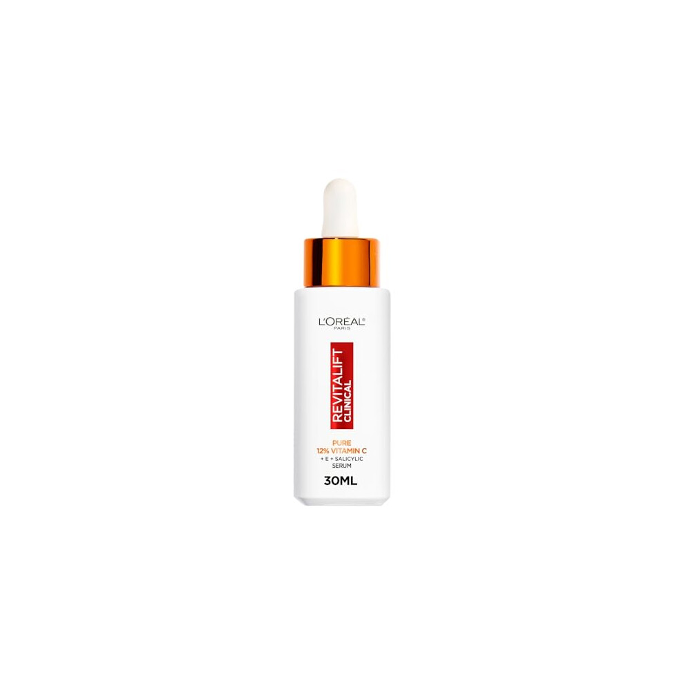 L’oréal Paris L'or?Al Paris Revitalift Clinical 12% Pure Vitamin C Brightening Serum For Face, Powerful Antioxidant Protection, Brighter & Smoother Skin, Includes