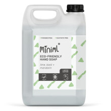 Miniml Hand Soap Wash Liquid 5L Refill - Lime, Basil & Mandarin Infused Hand, Skin & Body Wash Gel for Soft and Sensitive Skin Care - 100% Vegan &