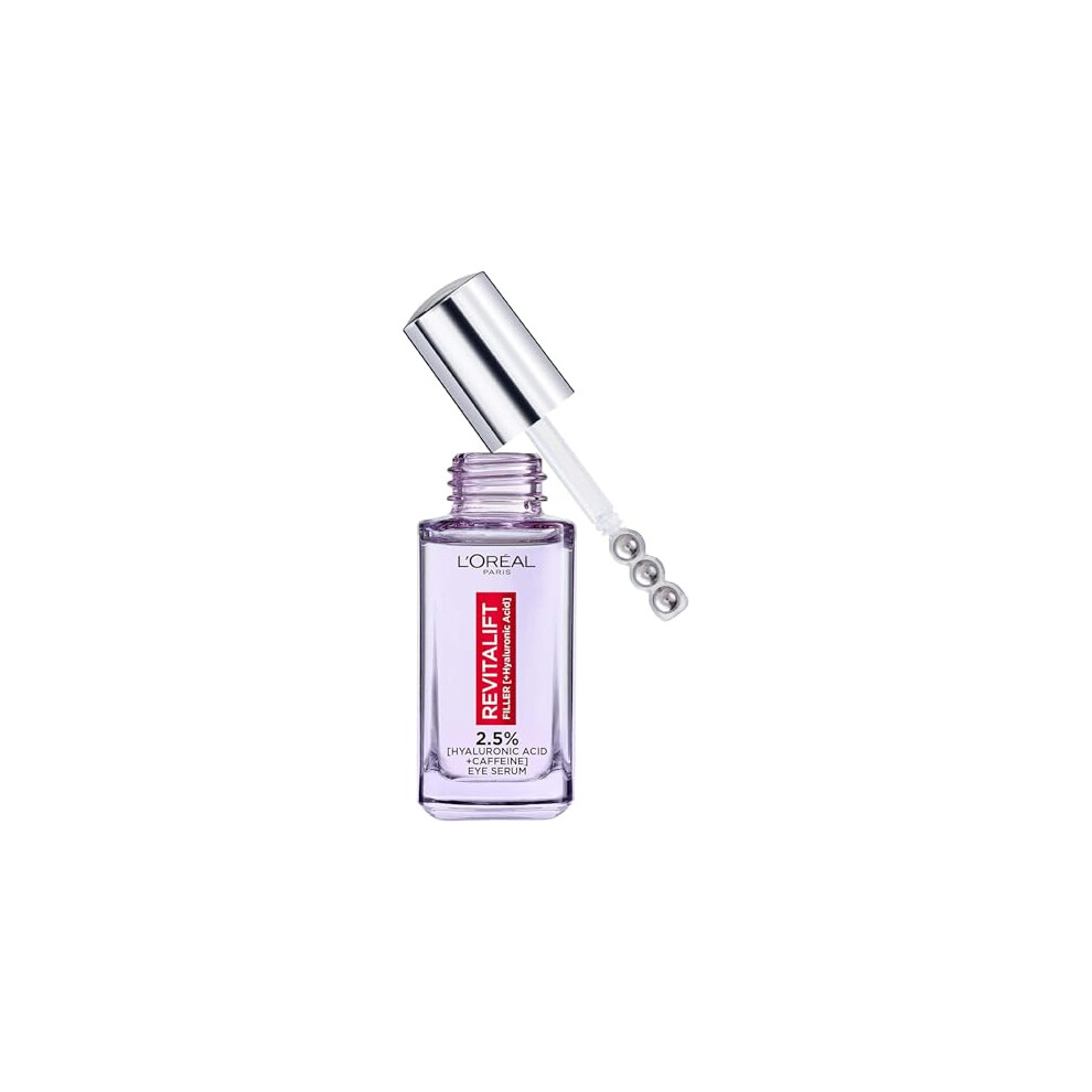 L’oréal Paris L'or?Al Paris 2.5% Hyaluronic Acid And Caffeine Eye Serum, Revitalift Filler, Replumps, Brightens And De-Puffs Eyes ? 20Ml
