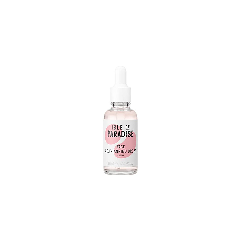 Isle Of Paradise Light Self Tanning Face Drops (30 Ml) Add Self Tanning Drops To Skin Care Natural Ingredients & Vegan