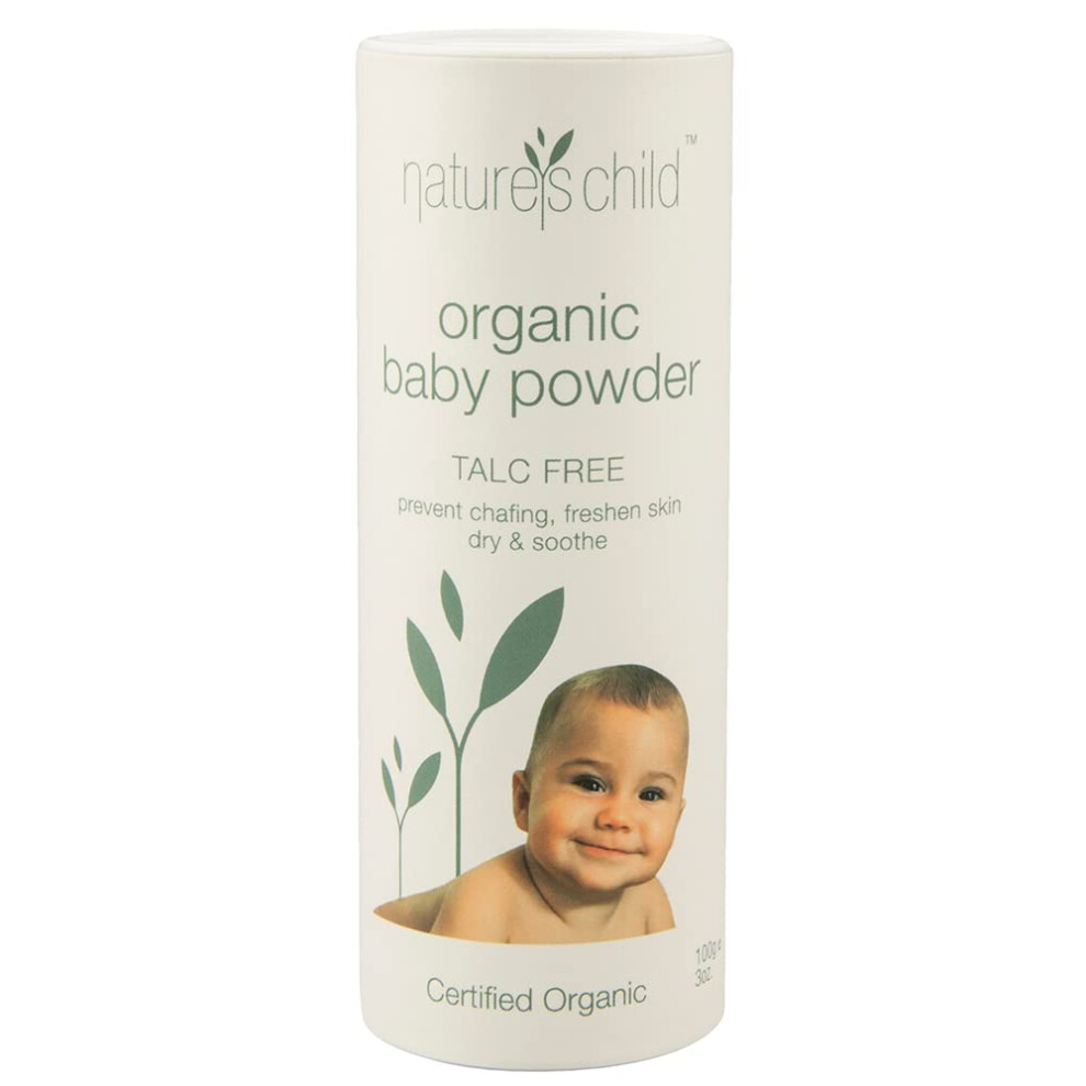 Baby Powder Organic Aco Certified Natural - Australian Made - Cruelty Free & Vegan - Gluten Free - No Synthetic Fragrance Or Natures Child