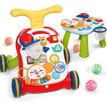 cute stone Sit-to-Stand Learning Walker, 2 in 1 Baby Walker, Early Educational Child Activity Center, Multifunctional Removable Play Panel, Baby Music