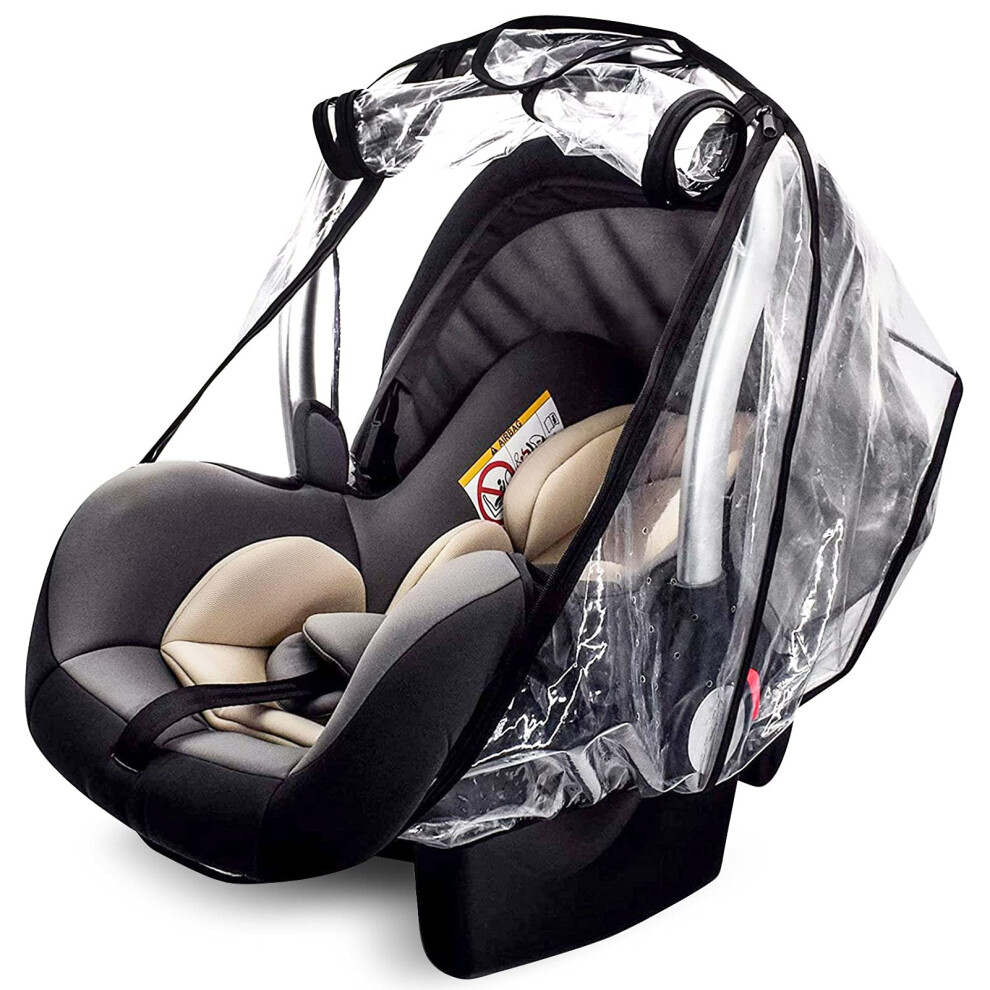 Seedawn Universal Car Seat Rain Cover Baby Carrier Raincover - Eva Car Seat Weather Shield With Quick-Access Zipper Door And Side Ventilation, Windproof And