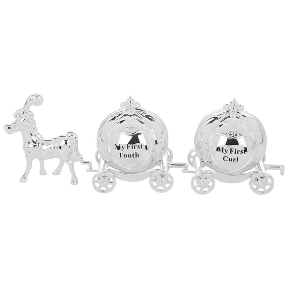 My First Tooth And Curl Cinderella Carriage Christening Gift, Silver Joe Davies