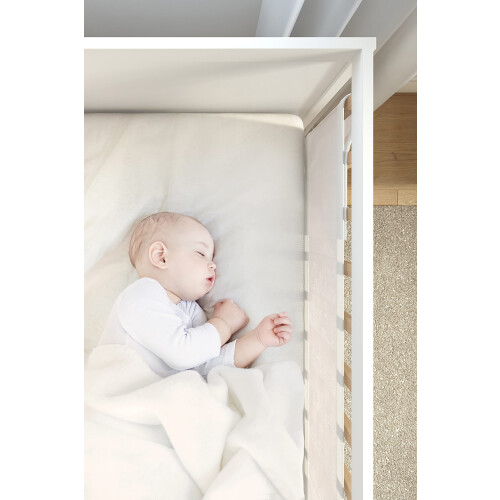AiRoya? Premium Mesh Cot Bumper for 2-Sided Solid End Cots, Double Layers Air Mesh for Extra-Padding, Breathable Safe, No Entanglement Risk, BS EN 2