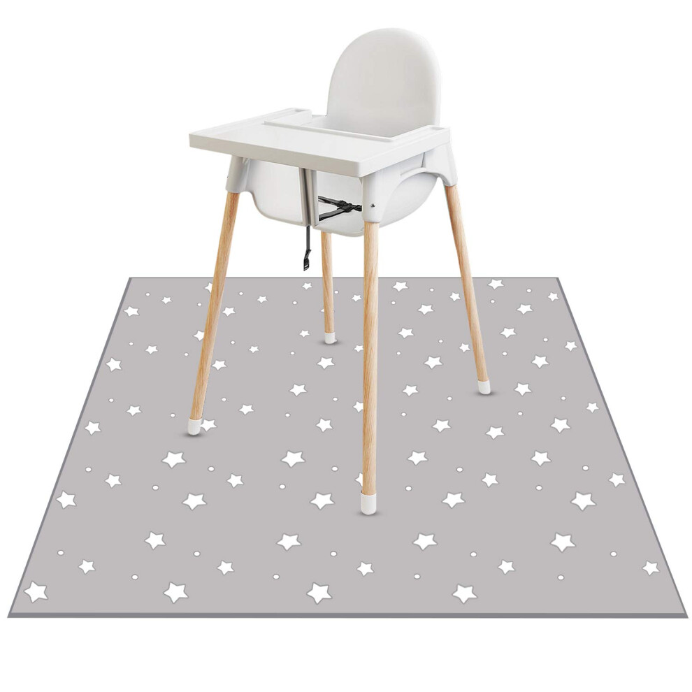 Highchair Splash Mat, 43 * 43 Inch Large Waterproof Non-Slip Baby Splat Mat Weaning Pet Spill Mat, Washable Mess Mat For Art Craft Painting And Lookka