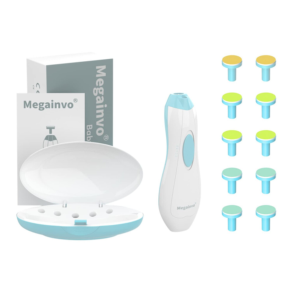 Megainvo Light Baby Nail File Electric Nail Trimmer Manicure Set Nails Clipper Led Whisper Quiet Design Safe For Newborn Toddler Kids Toes And