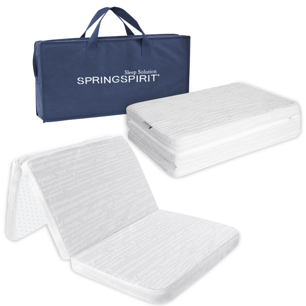 Waterproof Travel Cot Mattress 60X120cm, Trifold Style, Portable Toddler Cot Mattress, Baby Foam Sleeping Mat, Fits For Hauck Dream N Play, Babydan Springspirit
