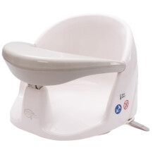 BabyDam New Improved Orbital Rotating Baby Bath Seat - Grey/White - Powerful Suction Cups - Suitable from 5 Months Plus