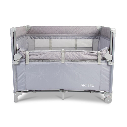 Red Kite Red Kite Dreamer Bedside Crib, Soft Grey 2