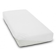 Pack of 2 Stretchy Soft Cotton Jersey Kids Bedding 160?80 cm Nursery Fitted Sheets for Baby/Toddler Junior Cot Bed/Crib (White)