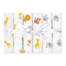 Bloomsbury Mill - Muslin Cloths for Baby - Soft 100% Organic Cotton Muslin Squares - Baby Muslins Pack of 6 - Large Burp Cloths - Baby Essentials For