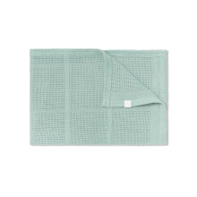 MORI Cellular Blanket Mint Organic Cotton Bamboo 70x100cm Lightweight Breathable for Newborn Durable Comfortable Swaddle Ideal for Cot Crib Moses