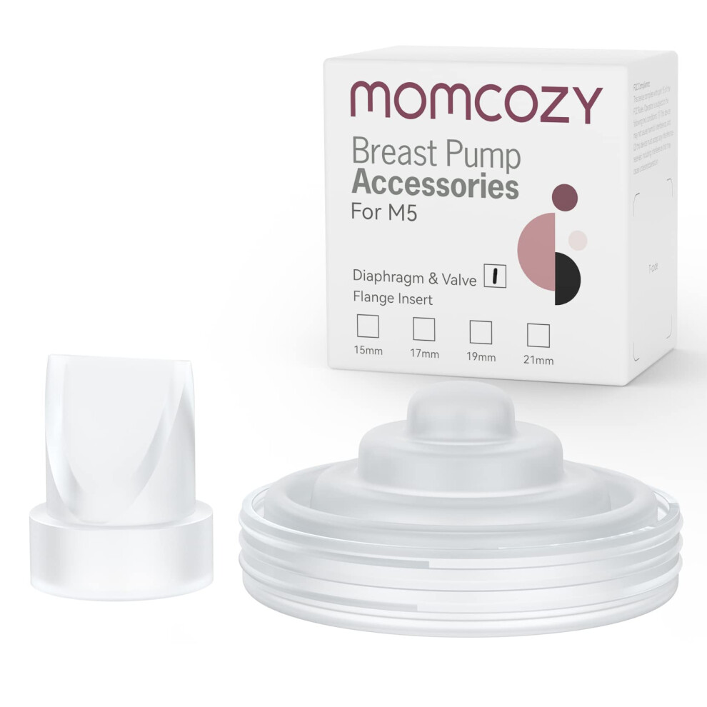 Duckbill Valves & Silicone Diaphragm Compatible With M5. Original M5 Breast Pump Replacement Accessories, 1 Pack Momcozy