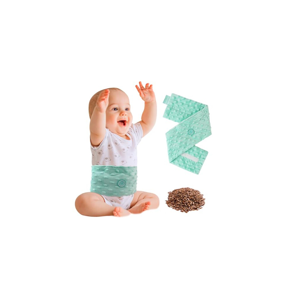 Comfheat Colic Relief For Babies, Flaxseed Heated Tummy Wrap, Baby Belly Wrap Swaddling Belt With Soothing Warmth, Natural Relief For Upset Stomach In