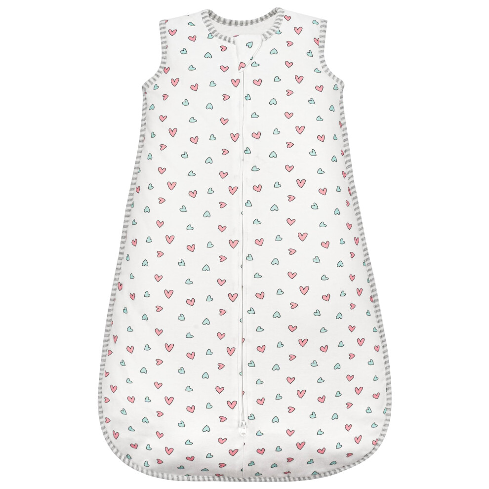 Baby Sleeping Bag 1.5 Tog Baby Sleeping Bag 12-24 Months 100% Cotton Sleeveless Sleep Sack, Love, L Turmin