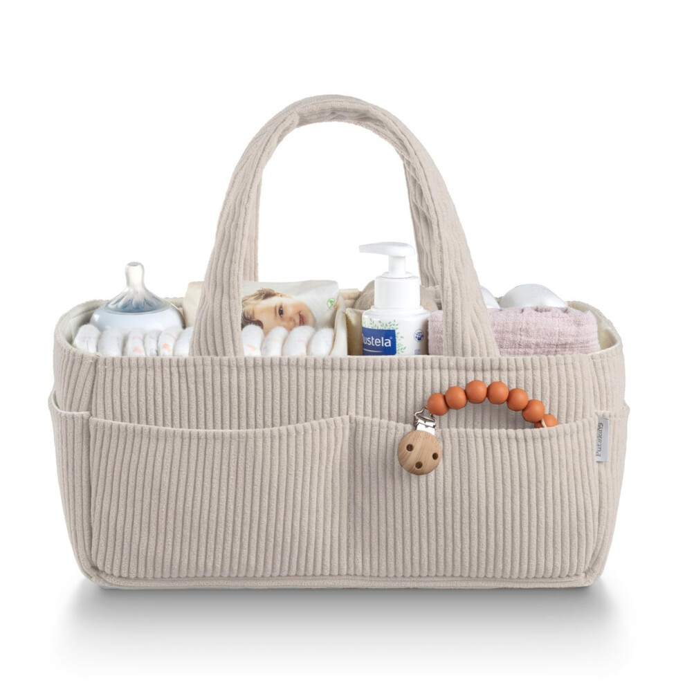 Putska Baby Diaper Caddy Organizer For Changing Table ? Stylish Nursery Storage Basket, Newborn Essentials, Baby Shower Gifts And Registry Must-Haves