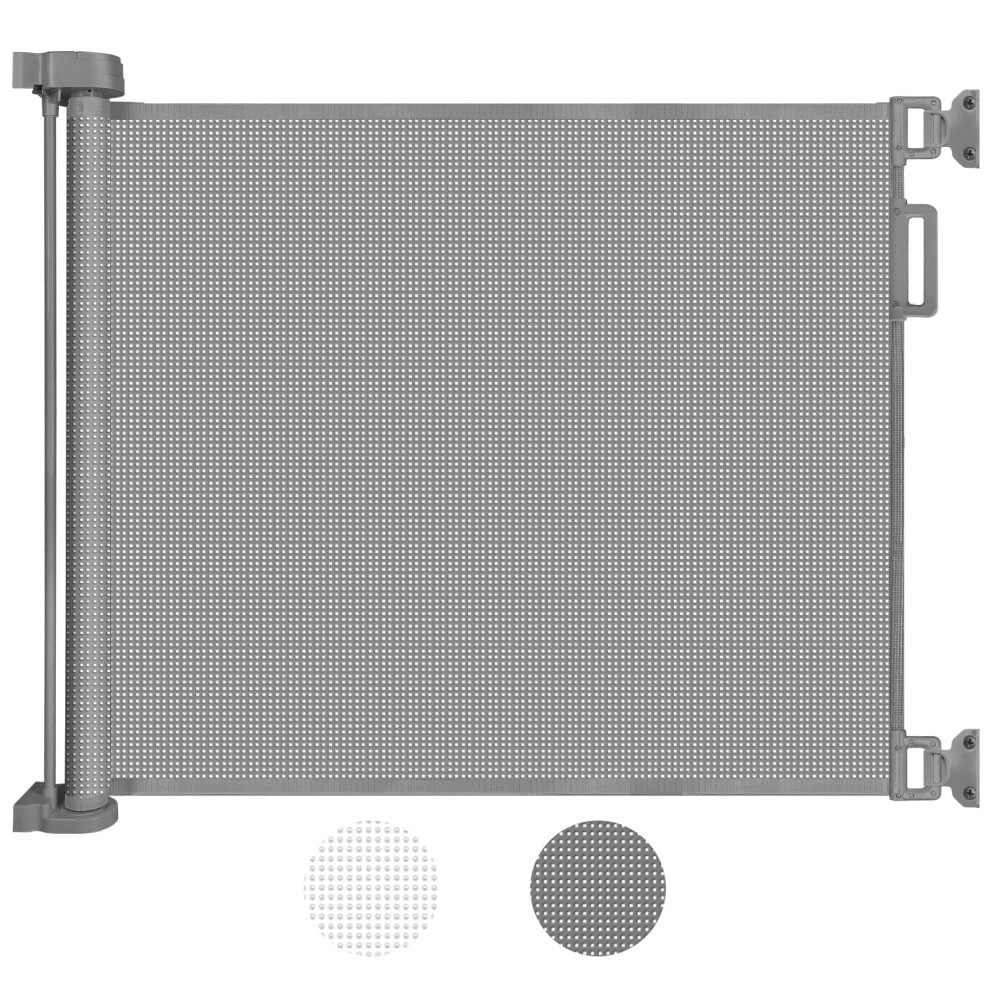 Retractable Stair Gate, Stair Safety Gate For Baby And Pet, Extends Up To 55" Wide 33" Tall Dog Gate, Baby Gate For Stairs, Doorways, Hallways, Looxii