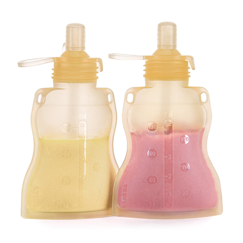 Pouch Reusable Baby Food Pouch, Reusable Pouches For Toddlers Kids Squeezable Pouch, Washable Freezer - Make Homemade Organic Food For Haakaa