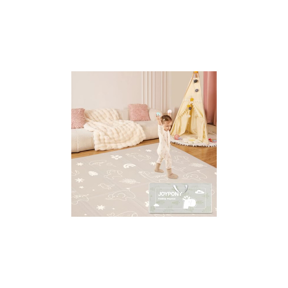 Play Mat, 47x47 Inch Foldable Baby Play Mats for Babies and Toddlers, Waterproof & Anti-Slip Portable Baby Floor Mat, Baby Mat for Floor with Travel-image-OPC-PMXVQPQ-NEW