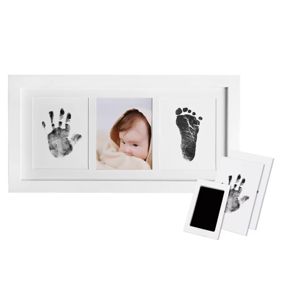 Baby Handprint And Footprint Kit, Baby Photo Frame Kit With 100% Clean-Touch Ink Pad For Newborn Boys & Girls, Personalized Baby Shower Gifts Norjews