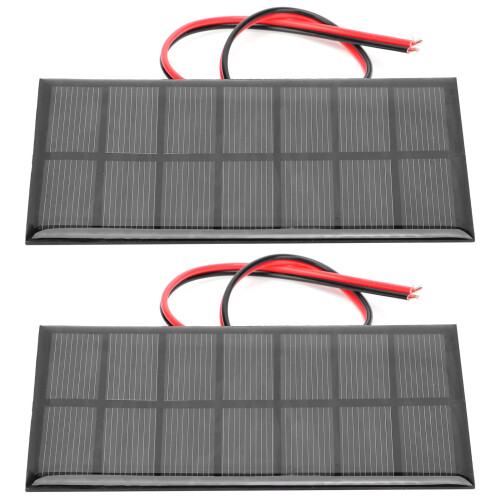 Mini 2-Pack Epoxy Solar Cells 3.5V 250mA with 30cm Wire for DIY Projects