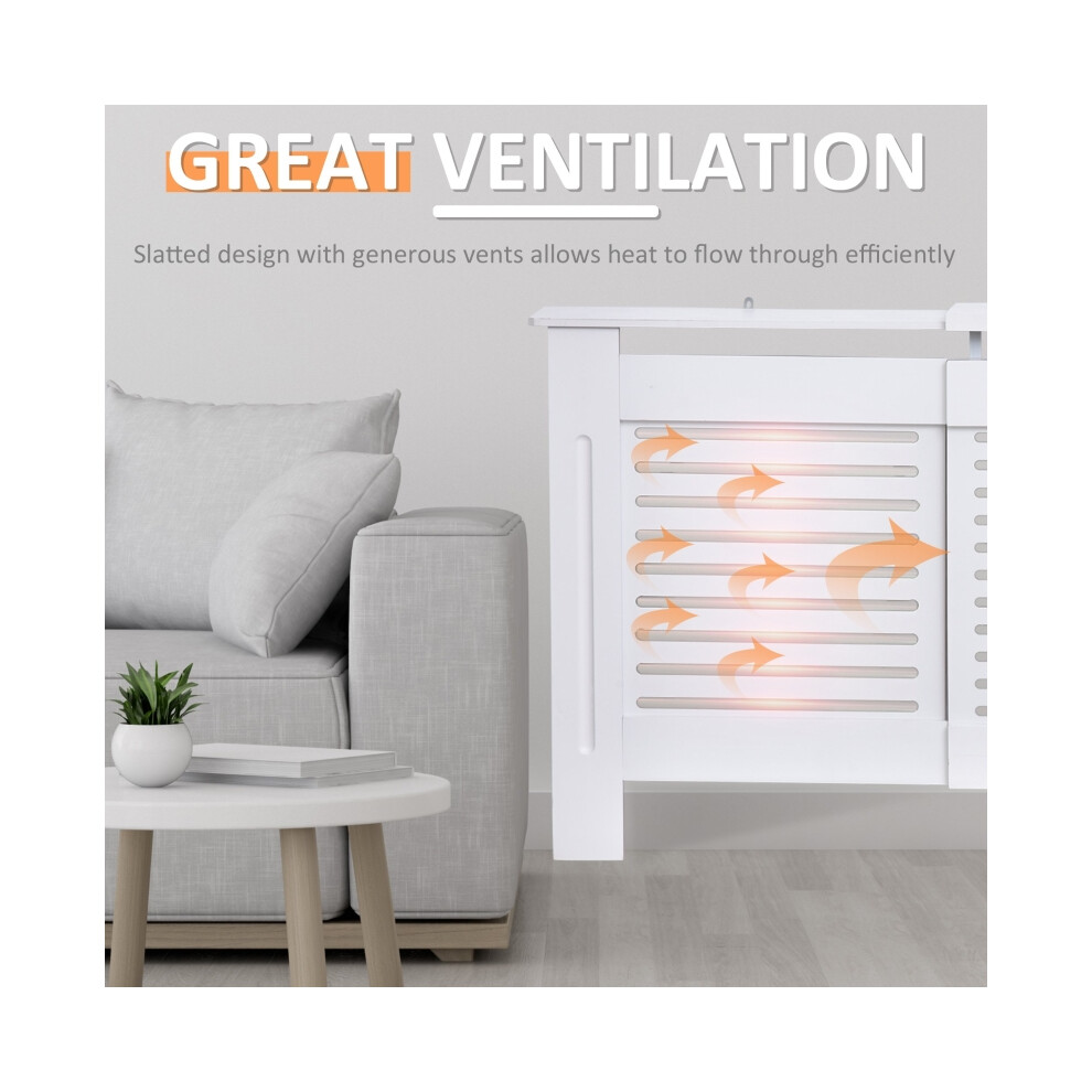 Radiator Cover Cabinet Extendable MDF Shelving White .5L x 20.5W x 82.5H cm Home Office-image-OPC-PMXVTM5-NEW