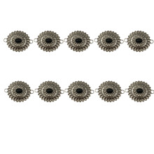 Fashionable Sunflower Alloy Chain Multipurpose Waist Hip-Black