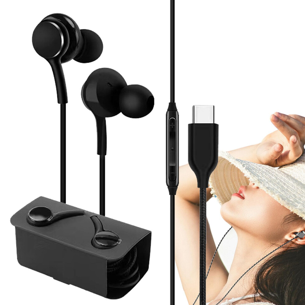 Type C Headphones Wired,Type-C Wired Bass Headphone | Hi-Fi Stereo Sound, Noise Canceling, Waterproof Earphones For Hand-Calls 9067246680213