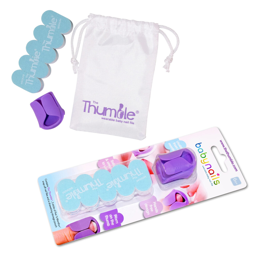 Thumble Baby Nails? - The Wearable Baby Nail File I 6 Months+ Standard Pack - Baby Nail Care Set (6 Months+)