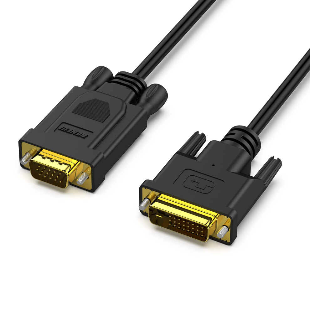 Benfei Active Dvi-D To Vga, Dvi-D 24+1 To Vga 1.8 Meter Cable Male To Male -Plated Cord Gold 8000002243667