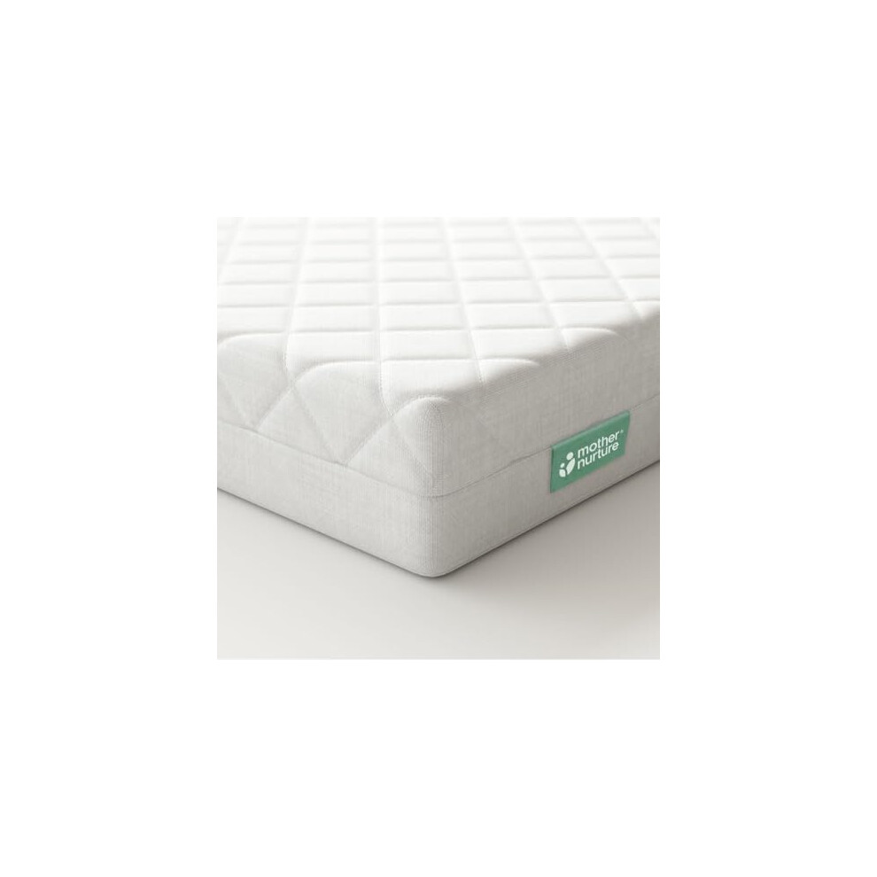 Classic Eco Fibre Cot Bed Mattress-Firm & Supportive, Reversible, Water Resistant, Baby Cot Mattress, Hypoallergenic Easy Clean Quilted Mother Nurture
