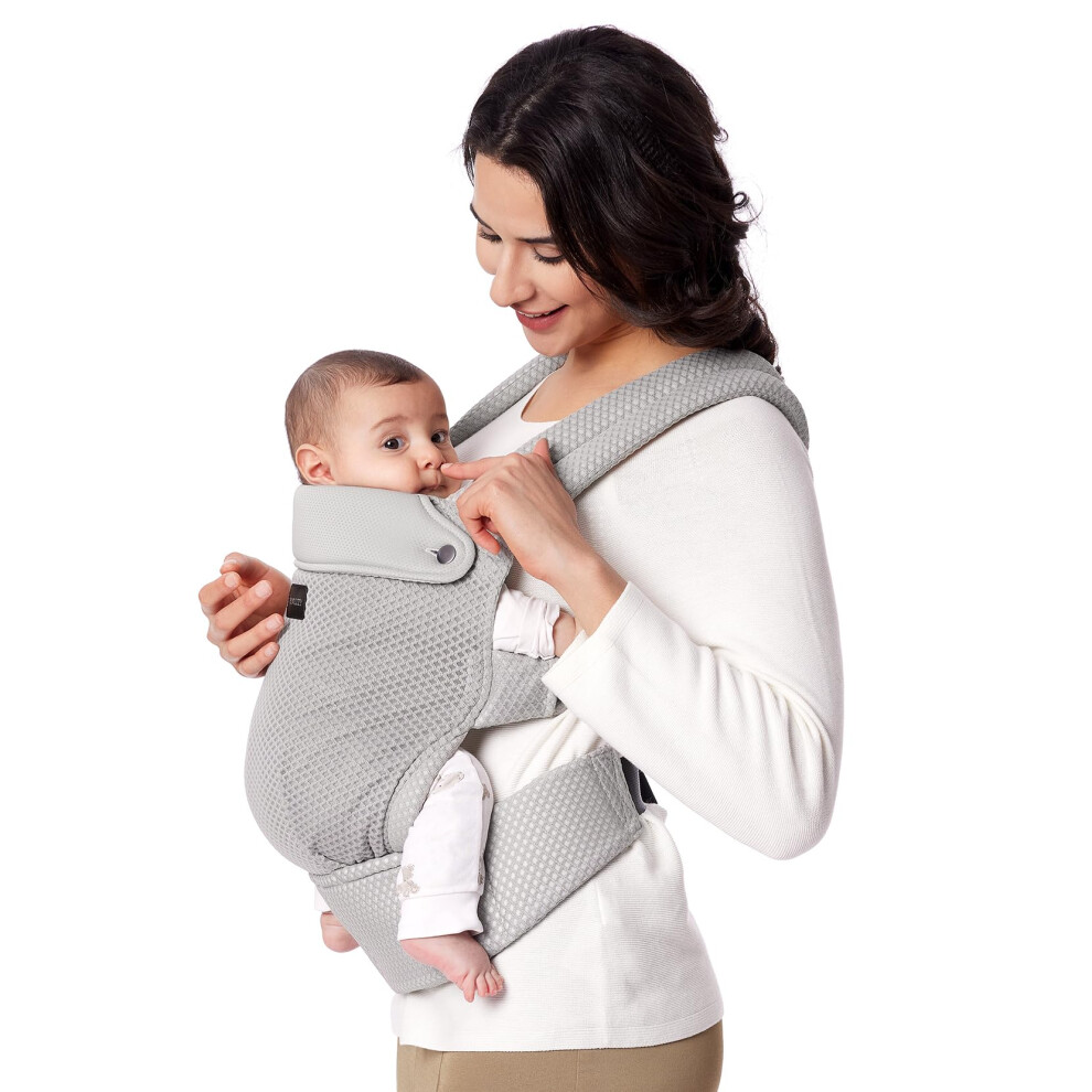 Breathable Mesh Baby Carrier, Ergonomic And Lightweight Infant Carrier For 7-44Lbs With Enhanced Lumbar Support, All Day Comfort For Momcozy