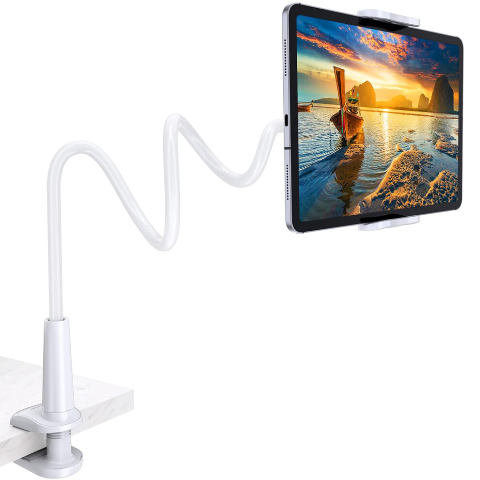 Tryone Gooseneck Tablet Holder Stand For Bed Adjustable Flexible Arm Tablets Mount Clamp On Table Compatible With Ipad Air Mini | Galaxy Tabs | Kindle 8000002245814