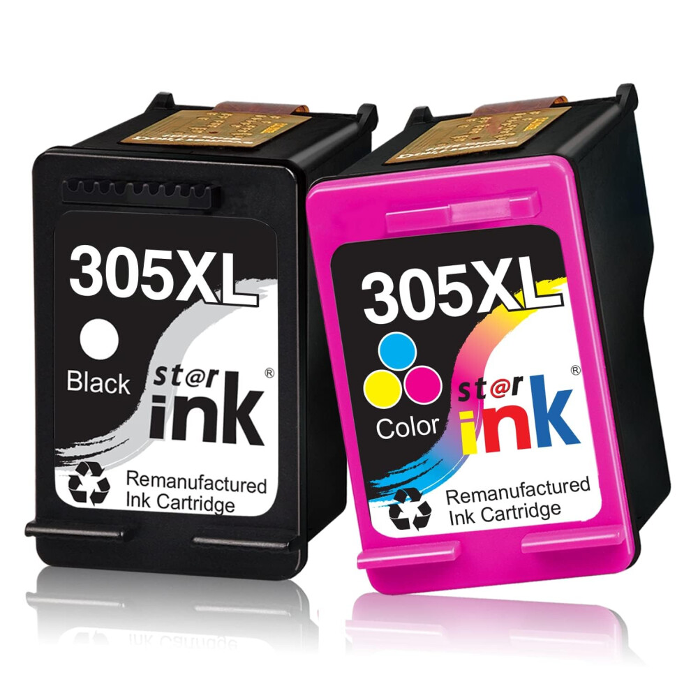 Starink 305XL Replacement For Hp 305 305XL Ink Cartridges Compatible With Hp Deskjet 2700 2710 2720 2724 Deskjet Plus 4110 4120 4130 Envy 6010 6020 Black 8000002249348