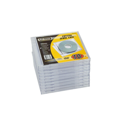 Fellowes Fellowes Jewel Case Empty Cases Pack of 10 Transparent