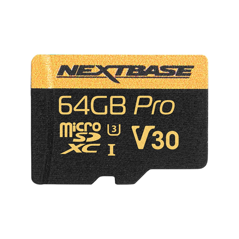 Nextbase 64Gb U3 Micro Sd Card - Includes Micro Sd-To-Sd Adapter - Ultra High Speed Memory Card Compatible With Series 1 And 2 Dash Cam Range