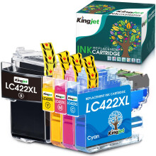 KINGJET LC422XL Ink Cartridges for Brother LC422XL LC422 LC-422XLVAL Ink Cartridges Multipack for Brother MFC-J5340DW MFC-J5345DW MFC-J5740DW