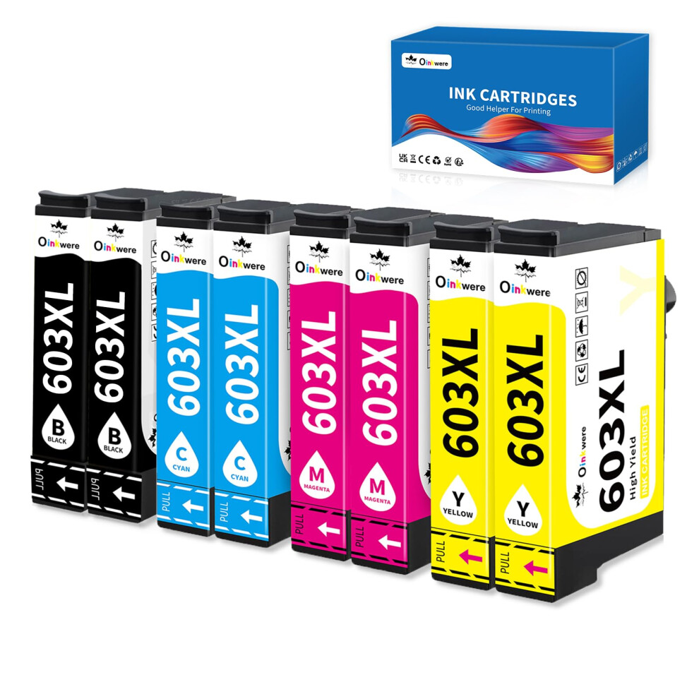 603Xl Ink Cartridges 8-Packs Compatible For Epson 603XL Ink Cartridges Multipack For Expression Xp-2100 Xp-2105 Xp-2150 Xp-3100 Xp-3150 Xp-4100 8000002255400