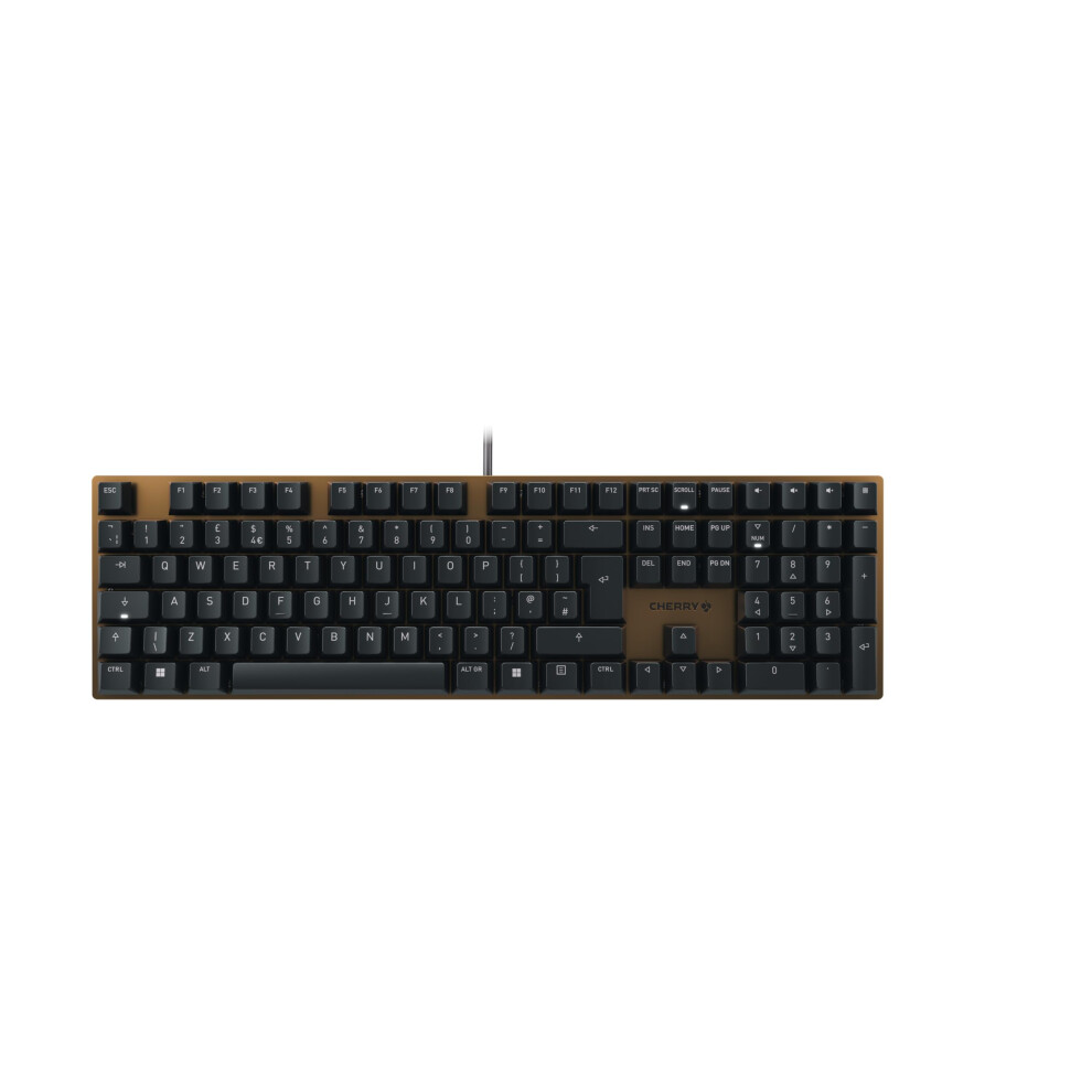 Cherry Kc 200 Mx, Mechanical Office Keyboard With Anodised Metal Plate, Uk Layout (Qwerty), Wired, Mx2a Switches, / Brown/Bronze/Black 8000002253802