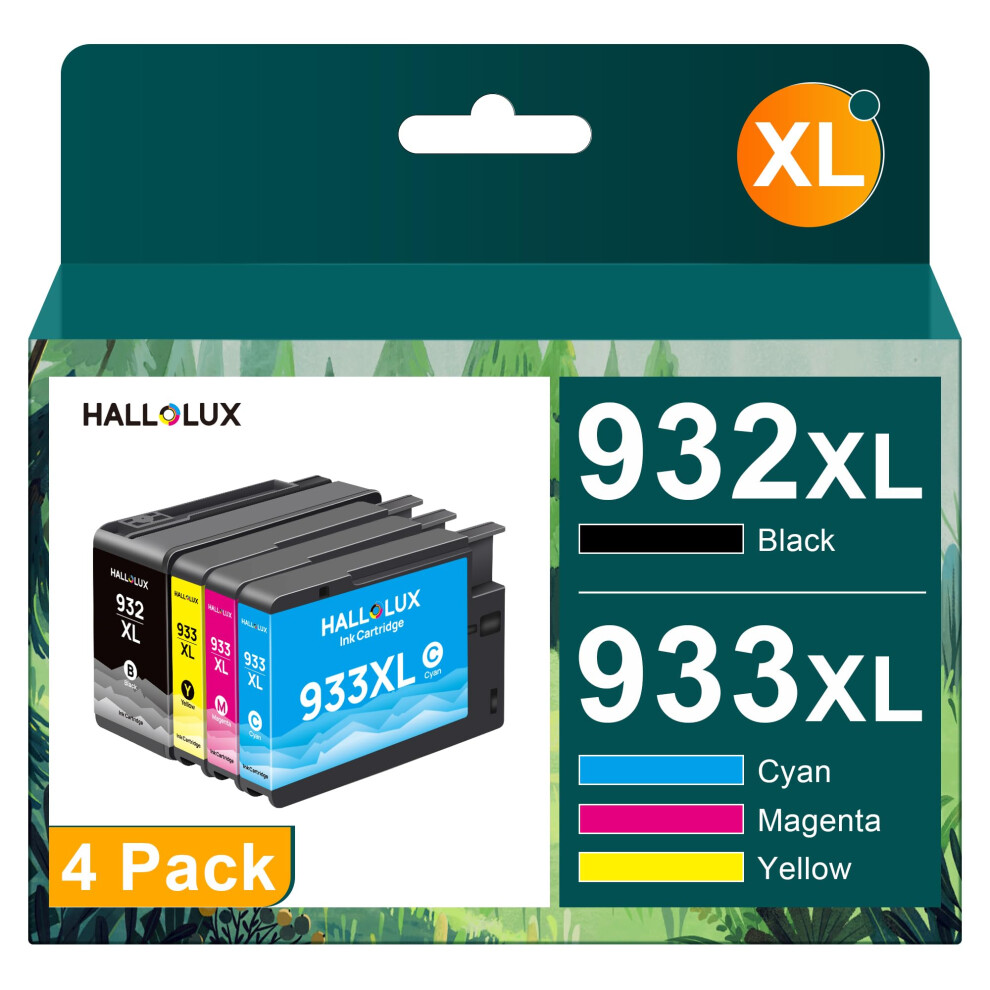 Hallolux 932XL 933Xl Ink Cartridges Compatible For Hp 932 933 Ink For Hp Officejet 6100 6600 6700 7110 7510 7610 7612 Multifunction Inkjet Printer 8000002251990