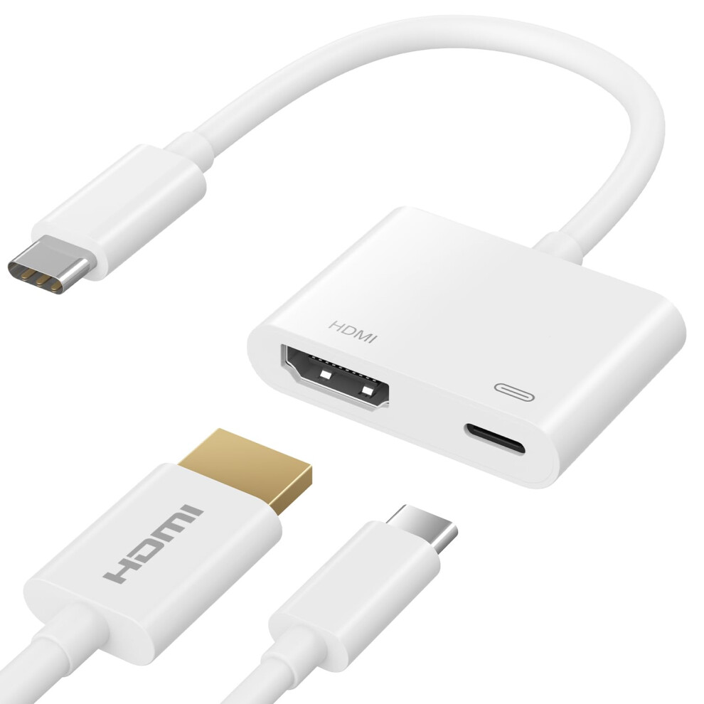 Newmight Usb C To Hdmi Adapter, 2 In 1 Hdmi To Usb C With 4K@60Hz Hdmi 100W Power Delivery, Type C To Hdmi Adapter Compatible With Dell, Hp, Macbook 8000002254557