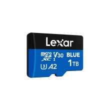 Lexar Blue Micro SD Card 1TB, up to 160MB/s Read, microSDXC UHS-I Card, Class 10, U3, V30, A2, Full-HD & 4K Video, High-Speed Memory Card for