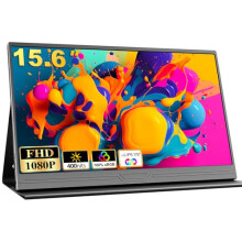 COOLHOOD Portable Monitor, 15.6 inch 1080P FHD IPS Second External Monitor with USB-C Mini HDMI Port, Second Screen Compatible with PC, Laptop,
