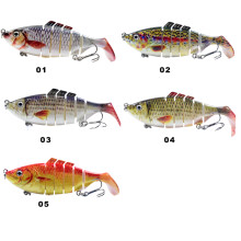3,9-Zoll Multi-Gelenk-Bass-Truttauslöser mit 3D-Augen und Drillingen