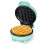 SNAILAR Mini Waffle Maker, 550W Waffle Iron, Ready Indicator Light, Non Stick Coating, Cool Touch Handle, Compact Size, Green 1