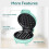 SNAILAR Mini Waffle Maker, 550W Waffle Iron, Ready Indicator Light, Non Stick Coating, Cool Touch Handle, Compact Size, Green 6